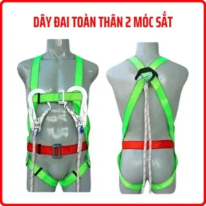 XẢ KHO- Dây đai bảo hộ 2 móc sắt an toàn làm việc trên cao cho công nhân công trình