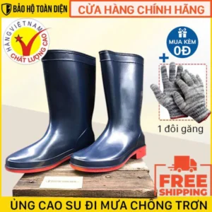 [TẶNG GĂNG] Ủng đi mưa cao su XANH DƯƠNG