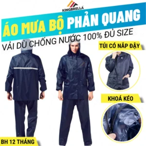 [Hoả Tốc] Áo Mưa Bộ Vải Dù Có Phản Quang