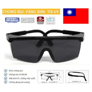 Alternative view of Combo Kính bảo hộ thợ hàn vuông trong, Kính đi xe SafeMall dkt trắng / đen thời trang, chống bụi, tia UV, văng bắn