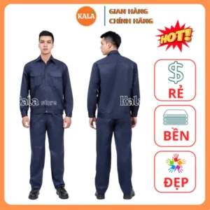 Bộ Quần Áo Bảo Hộ Lao Động Kala KL09 Vải Kaki Liên Doanh Màu Xanh Đen Thoáng Mát